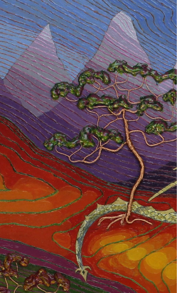 Home of Wu Wei - Tree and Mountain Detail